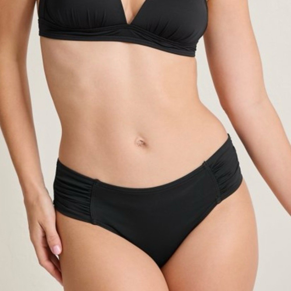 Tommy Bahama Pearl High Waist Side Shirred Black TSW31019BSize XL/TG NWT